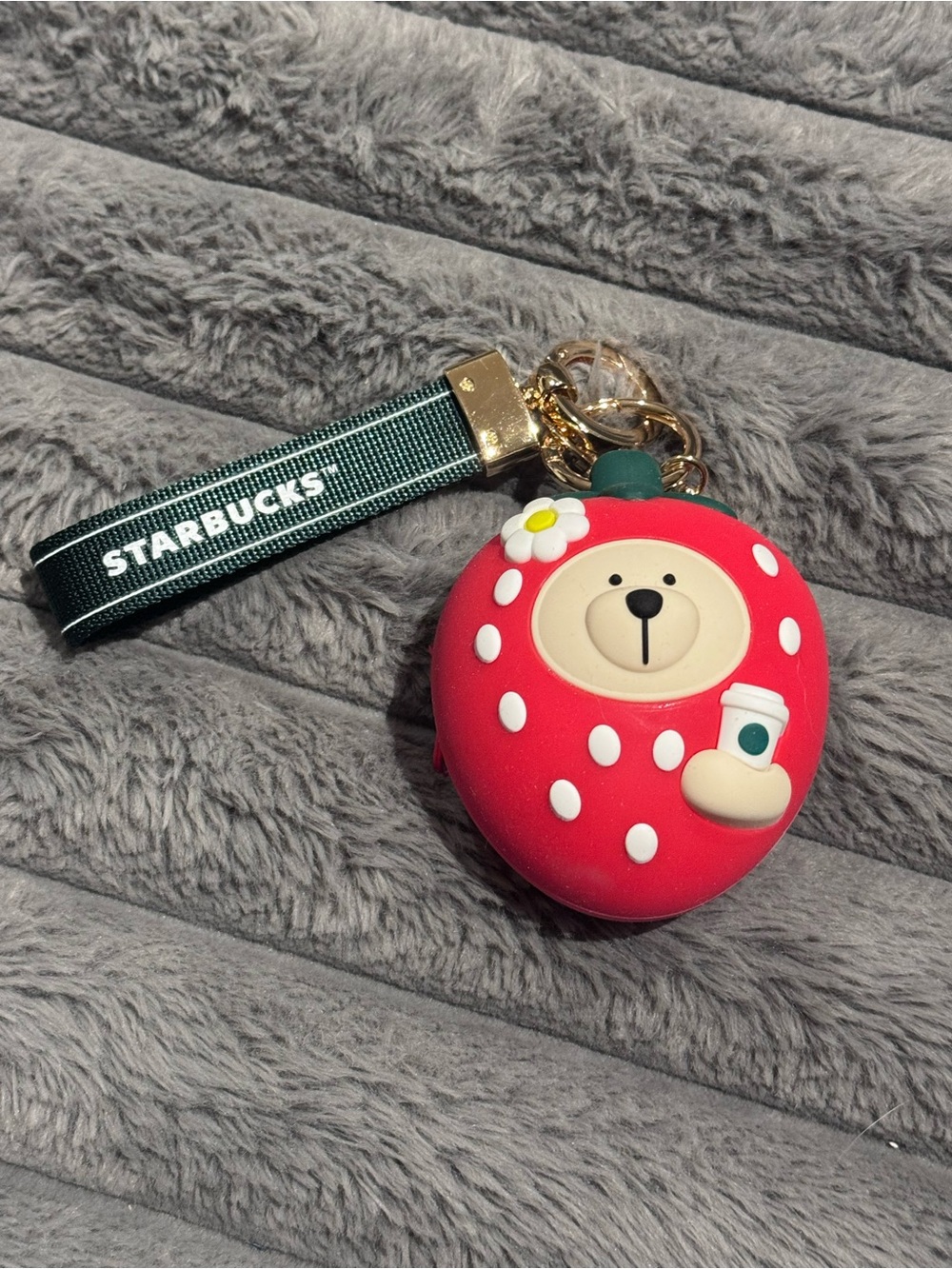Starbucks Bearista Silicon Strawberry Keychain/Coin Purse - Taiwan Exclusive